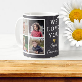 Große Oma Großkinder 4 FotoCollage Kaffeetasse