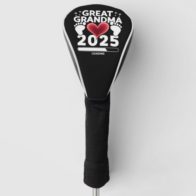 Große Oma Loading 2025 Schwangerschaftsankündigung Golf Headcover (Vorderseite)