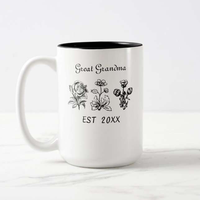 Große Oma-Tasse, befördert zu Großopma Zweifarbige Tasse (Links)