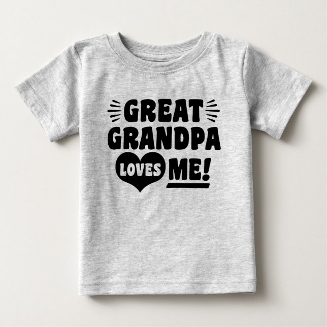 Große Opa-Lieben Baby T-shirt (Vorderseite)
