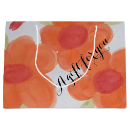 Große orangefarbene Bag Geschenktüte