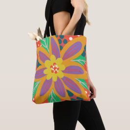 Große orangefarbene Blume Tasche