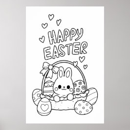 Große Osterfarben Spaß - perfekt für Kinder und Er Poster