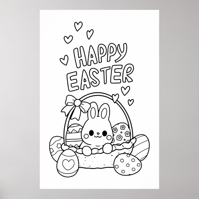 Große Osterfarben Spaß - perfekt für Kinder und Er Poster (Vorne)