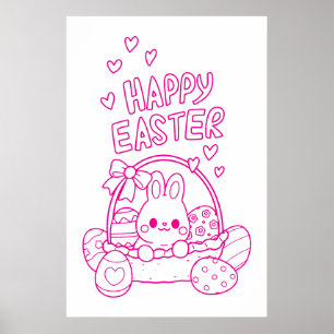 Große Osterfarben Spaß - perfekt für Kinder und Er Poster