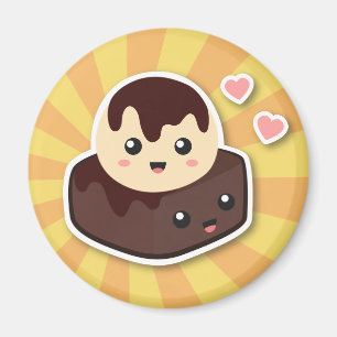 Große Paare von Vanilla Icecreme und Magnet