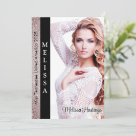 Große Pageant-Autogrammkarte | Smoking-Glanz