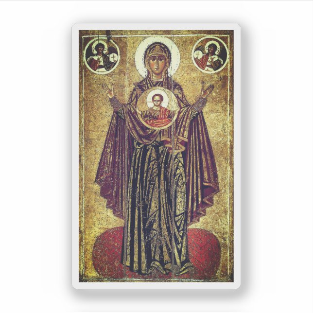 Große Panagia aus Jaroslawl Aufkleber (Vorderseite)