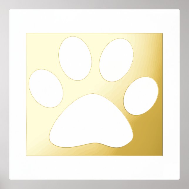 Große paw Print Muster Schlafzimmer Geschenk Dekor Foliendrucke (Vorderseite)