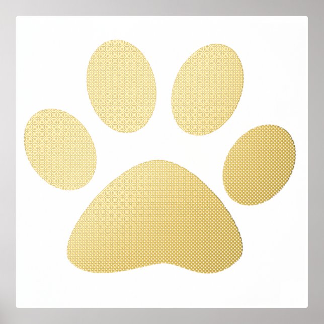 Große paw Print Muster Schlafzimmer Living Geschen Foliendrucke (Vorderseite)