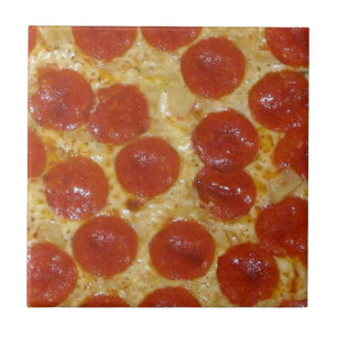 große Pepperoni-Pizza Fliese