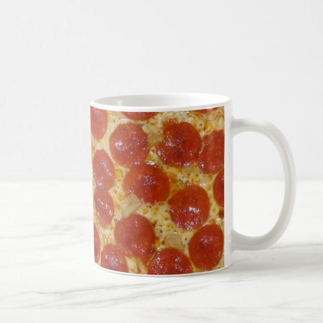 große Pepperoni-Pizza Kaffeetasse (Rechts)
