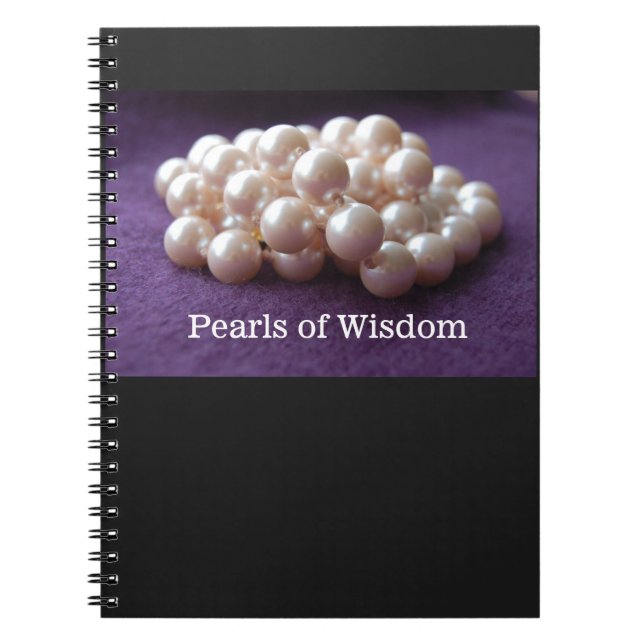 Große Perlenhalskettenfotografie Notizblock (Vorderseite)