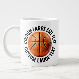 Große personalisierte Text-Riesen-Basketball-Tasse Jumbo-Tasse