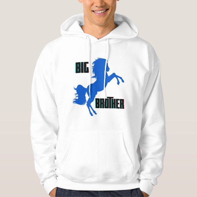 Große Pferderaufzucht Hoodie (Vorderseite)