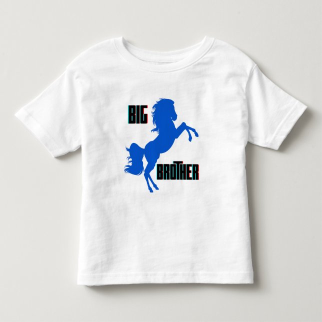 Große Pferderaufzucht Kleinkind T-shirt (Vorderseite)