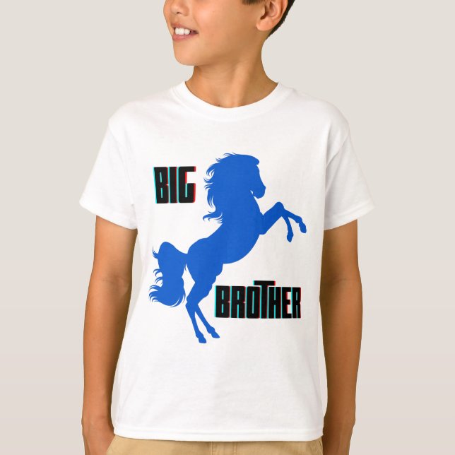 Große Pferderaufzucht T-Shirt (Vorderseite)