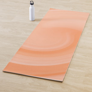 Große Pfirsichflaum, Orange Welle Wirbel Yogamatte