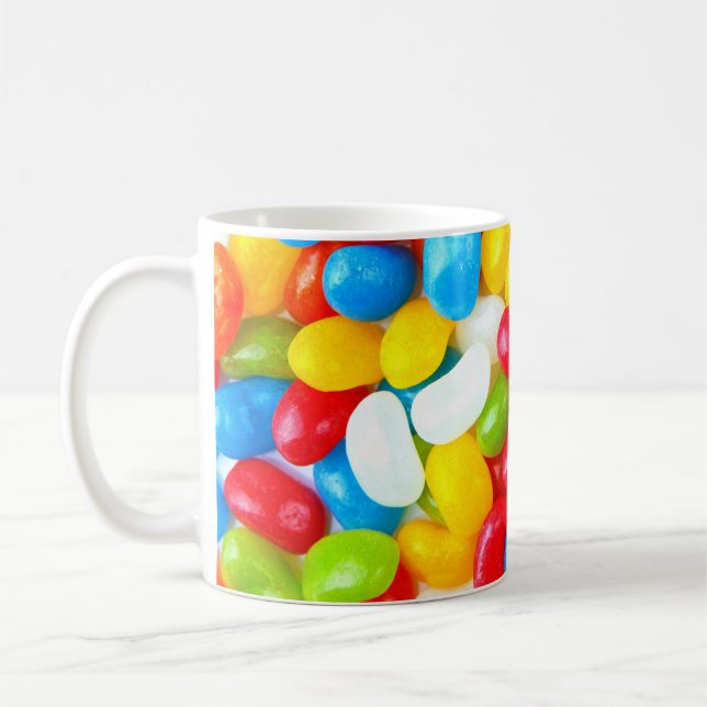 Große Pile von Candy Jelly Beans Kaffeetasse (Links)