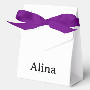 Große Plane mit violettem Band 4" x 2" x 5" Geschenkschachtel