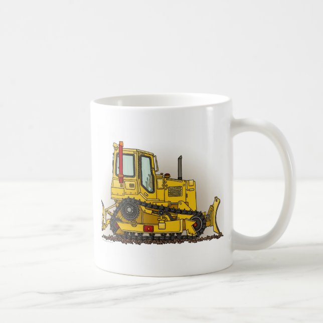 Große Planierraupen-Bulldozer-Kaffee-Tasse Kaffeetasse (Rechts)