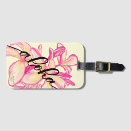 Große Plumeria Aloha Hawaii Gepäckanhänger