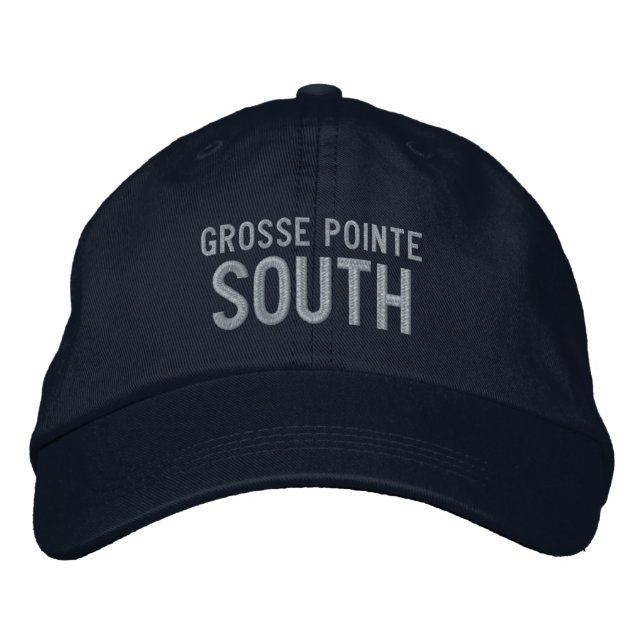 Grosse Pointe South High School Baseball Hat Bestickte Baseballkappe (Vorderseite)