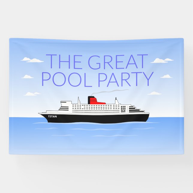 Große Poolparty Banner (Horizontal)