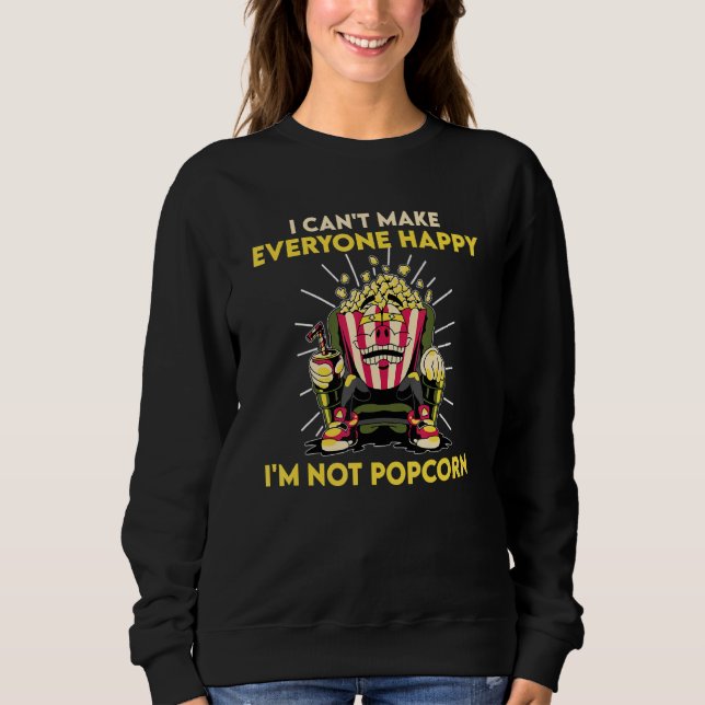 Große Popcornoquote Liebe Snacks Sweatshirt (Vorderseite)