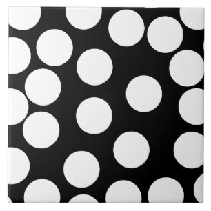Große Punkte in Schwarzweiss. Fliese