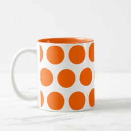 Große Punkte Zweifarbige Tasse