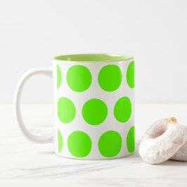 Große Punkte Zweifarbige Tasse