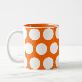 Große Punkte Zweifarbige Tasse