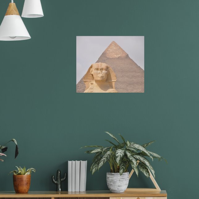 Große Pyramide von Giza Ägypten Sphinx Monument Wü Poster (Wohnzimmer 1)
