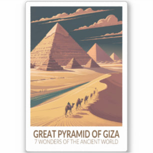 Große Pyramide von Giza Sieben Weltwunder Aufkleber