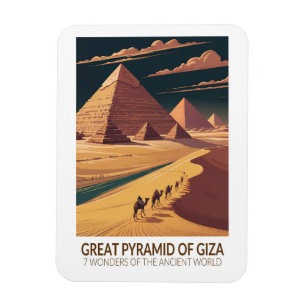 Große Pyramide von Giza Sieben Weltwunder Magnet