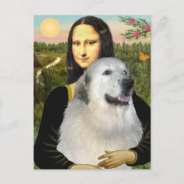 Große Pyrenäen 9 - Mona Lisa Postkarte (Vorderseite)