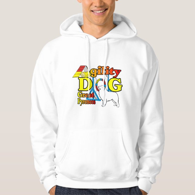 Große Pyrenäen Agility Geschenke Hoodie (Vorderseite)