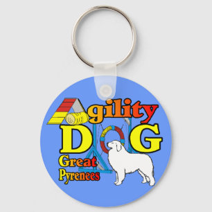 Große Pyrenäen Agility Geschenke Schlüsselanhänger