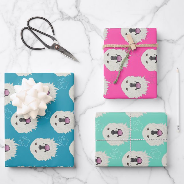 Große Pyrenäen  Geschenkpapier Set (Vorderseite)