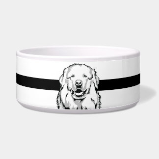 Große Pyrenäen Hund Abstraktes Kunstdesign Napf