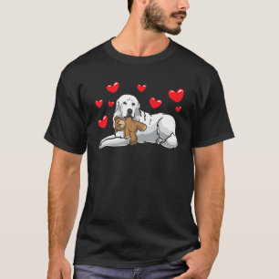 Große Pyrenäen Hund auf den Pyrenäen mit ausgestop T-Shirt