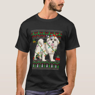 Große Pyrenäen Hund Weihnachtslicht Santa Ugly Swe T-Shirt