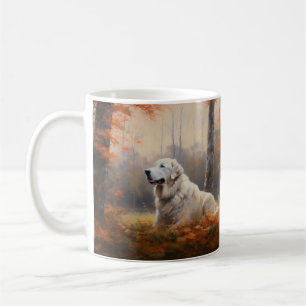 Große Pyrenäen im Herbst Leaves Fall Inspiriert Kaffeetasse