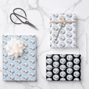 Große Pyrenäen Malerei - Original Hunde Kunst Geschenkpapier Set