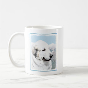 Große Pyrenäen Malerei - Original Hunde Kunst Kaffeetasse