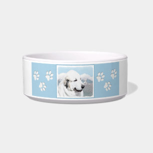 Große Pyrenäen Malerei - Original Hunde Kunst Napf