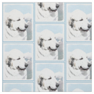Große Pyrenäen Malerei - Original Hunde Kunst Stoff