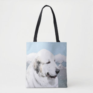Große Pyrenäen Malerei - Original Hunde Kunst Tasche