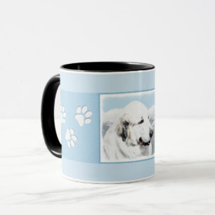 Große Pyrenäen Malerei - Original Hunde Kunst Tasse